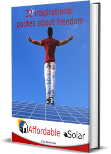 E-Book cover to 32 inspirational quotes about freedom for download